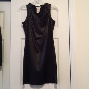 Mirror black pleather dress